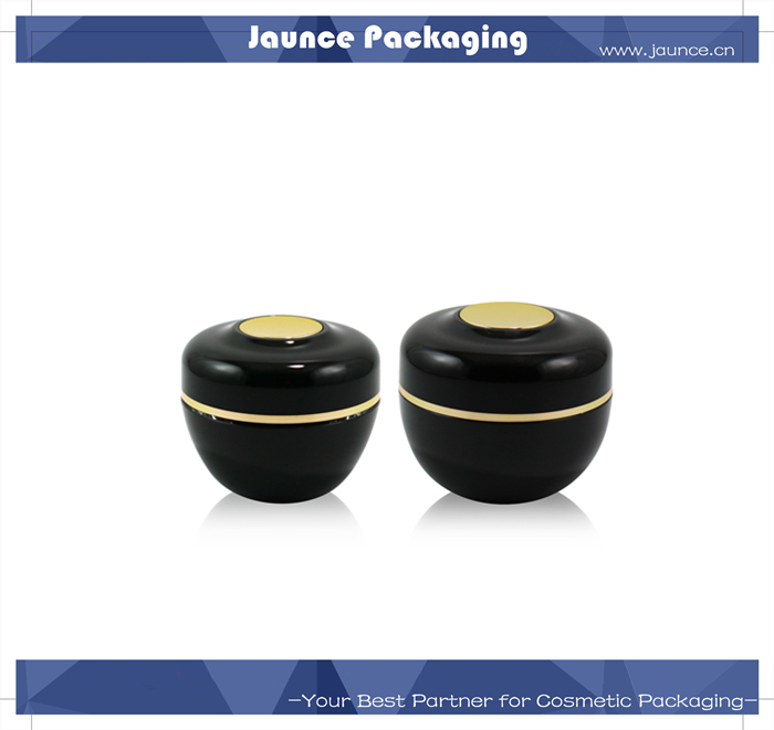 Acrylic  ​Black Golden Cream Jar