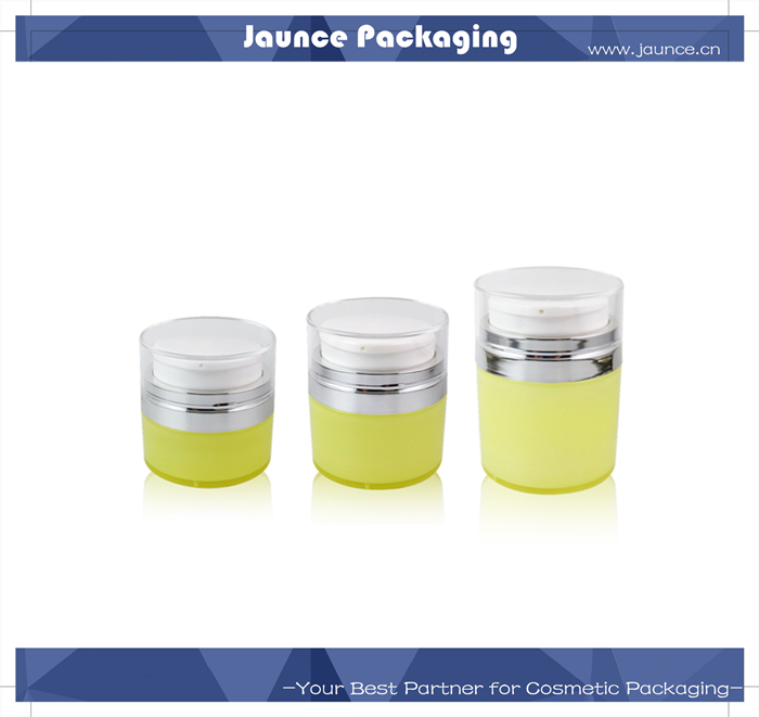 Acrylic Yellow Airless Jar