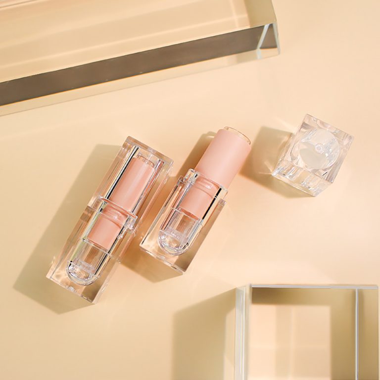 INS style crystal transparent square lipstick tube