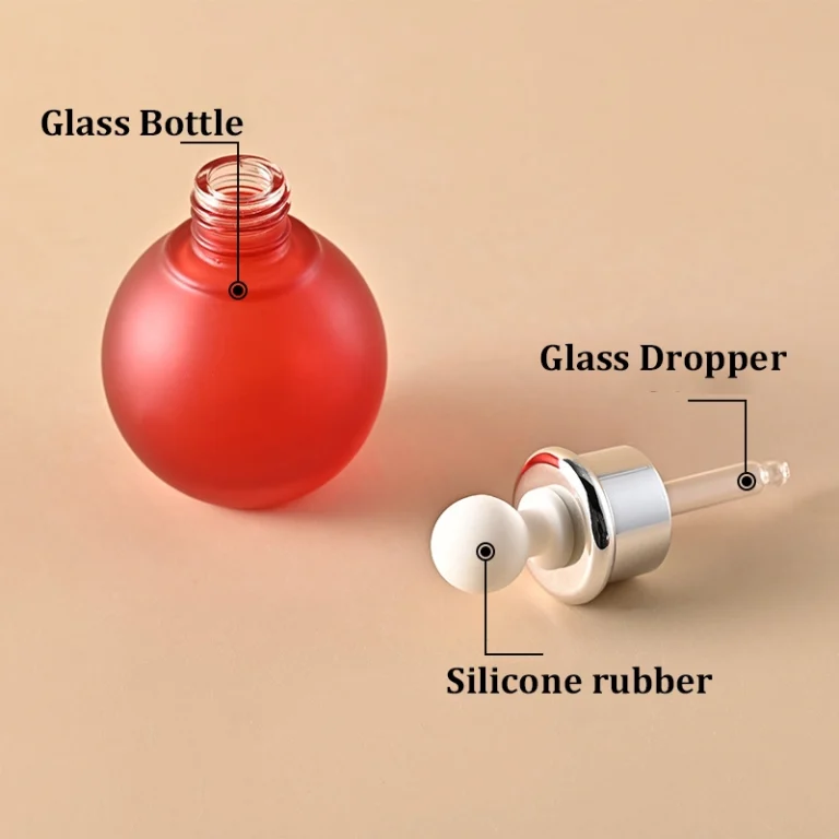 New Design Spherical Glass Bottle with Dropper-Jaunce
