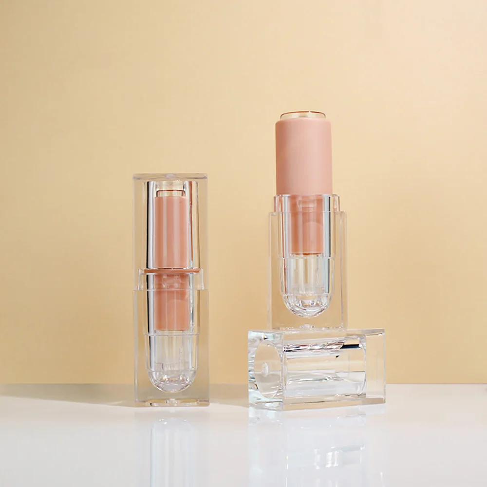 INS Phong cách tinh thể trong suốt vuông son môi ống