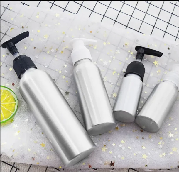 Cosmetic Skincare Aluminum Pump Bottles Metal Cans for Packaging