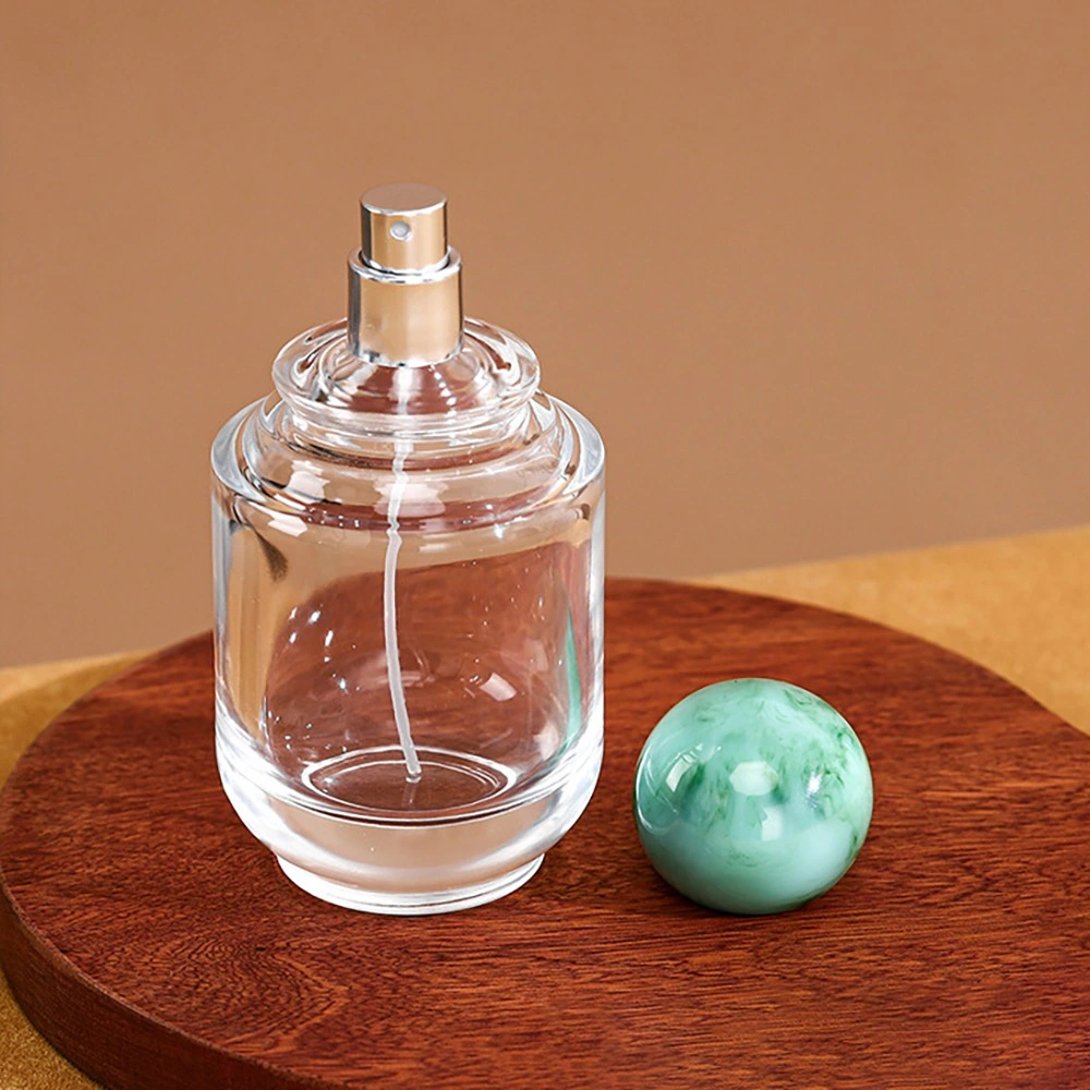 jaunce industrial glass perfume bottle with mist sprayer and cap fit for leak proof packaging