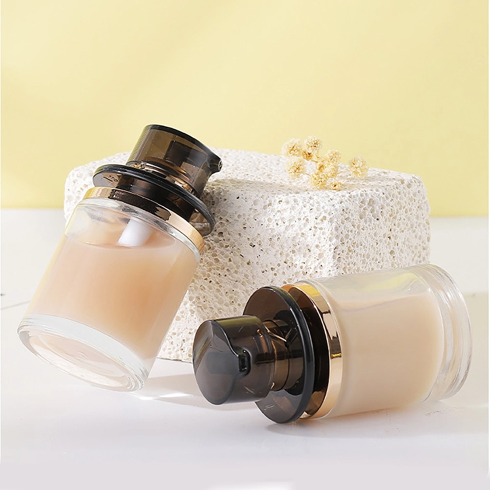 rotating pressing skincare lotion bottle with customized pump design
